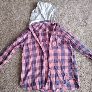 Size medium flannel with hood